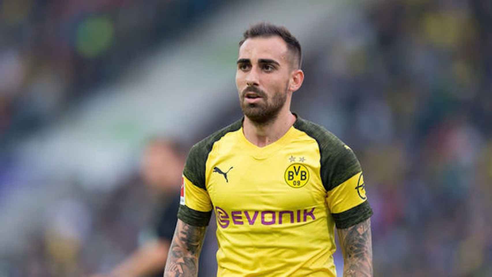 Una foto de Paco Alcácer durante un partido con el Borussia Dortmund / Twitter