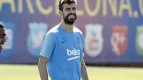 Una foto de Gerard Piqué durante un entrenamiento del Barça / FCB