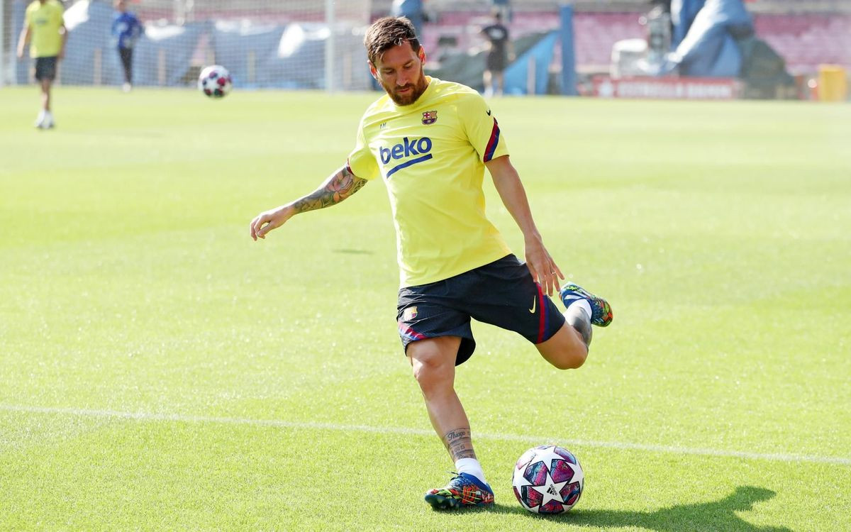 Leo Messi durante un entrenamiento /FCB