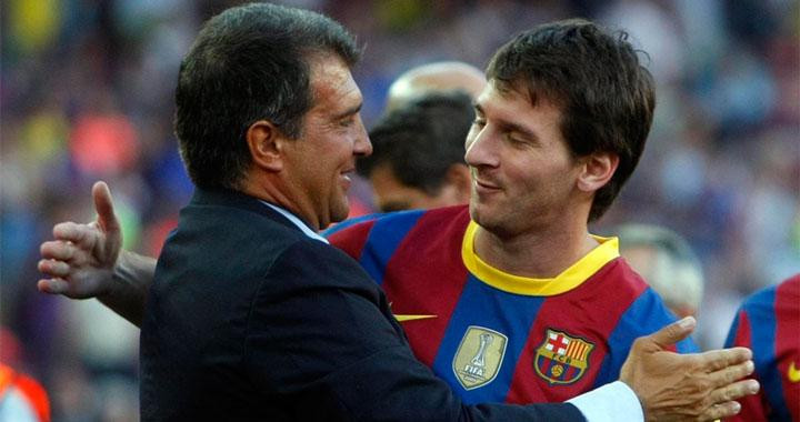 Joan Laporta y Leo Messi en su etapa como presidente del Barça