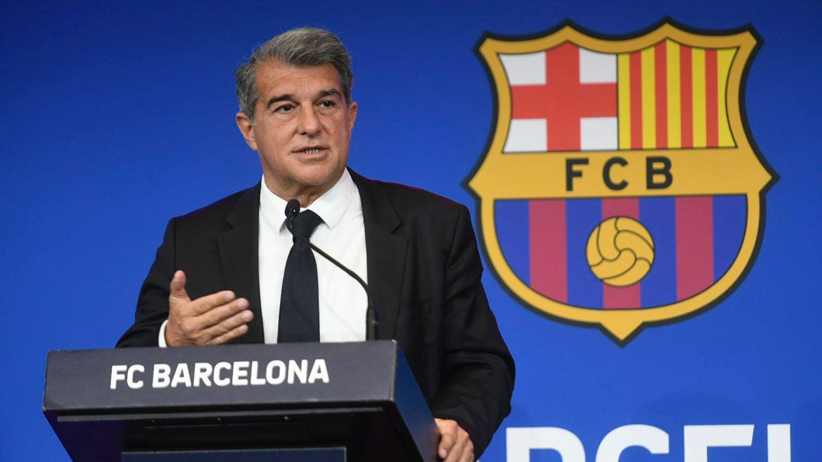 Joan Laporta en una rueda de prensa / EFE