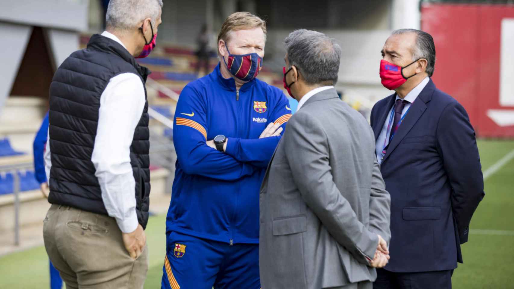 Joan Laporta con Ronald Koeman / EFE