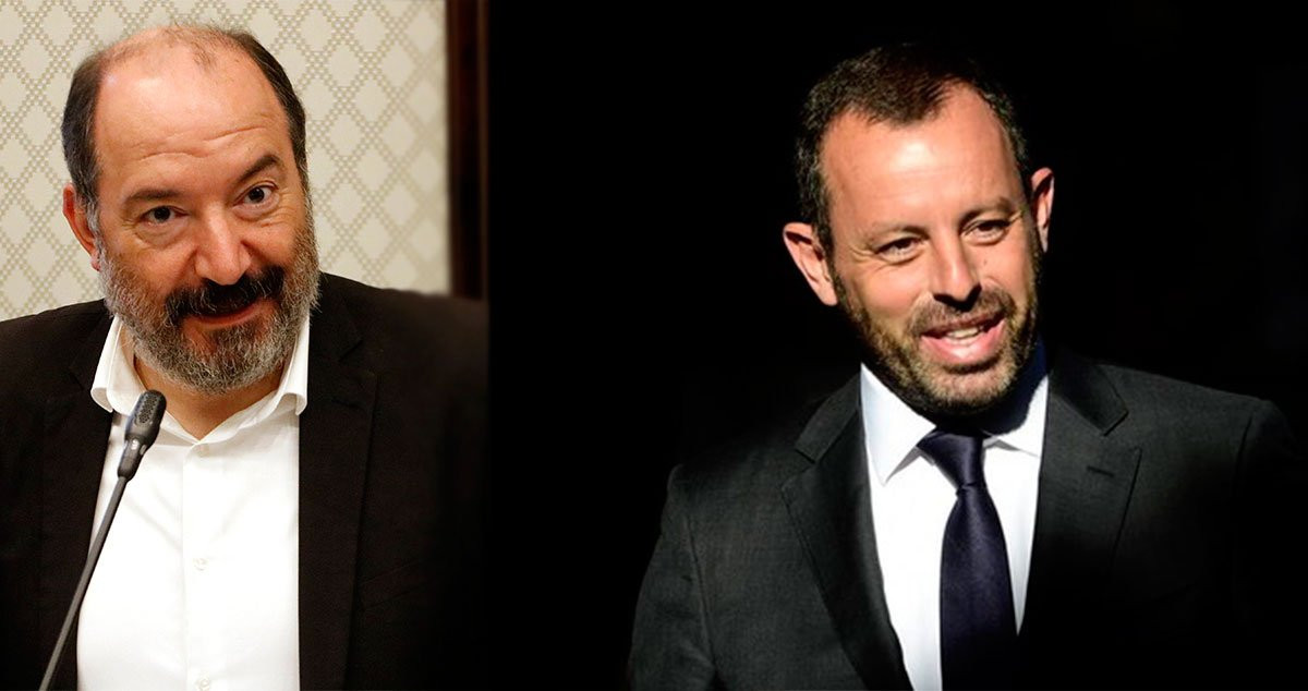 Vicent Sanchís y Sandro Rosell en un montaje de Culemanía / CM