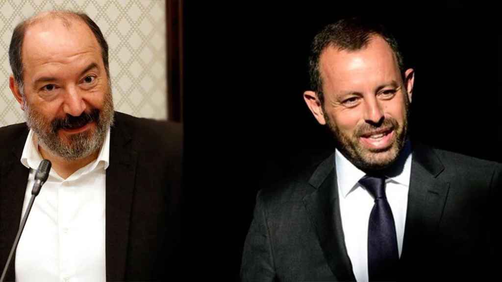 Vicent Sanchís y Sandro Rosell en un montaje de Culemanía / CM