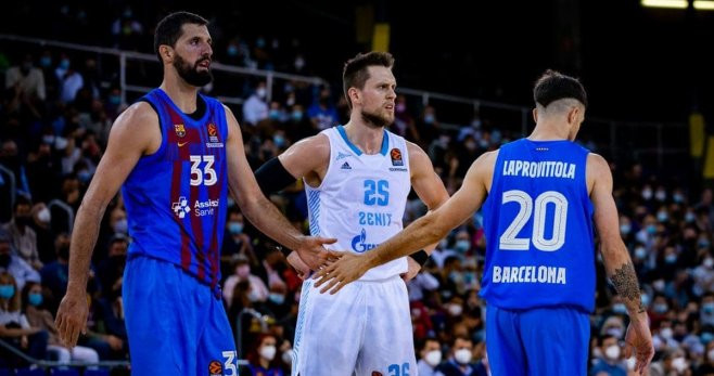 Mirotic y Laprovittola, durante el partido contra el Zenit / FCB