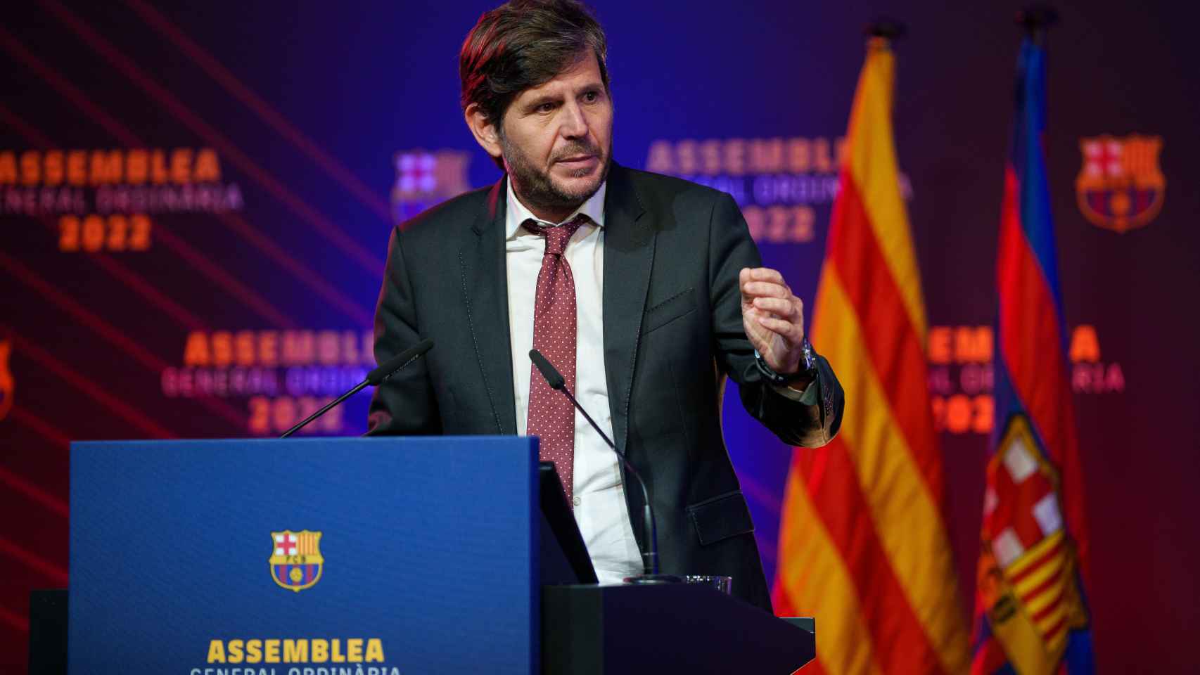 Mateu Alemany, en la asamblea de socios compromisarios del Barça del ejercicio 21-22 / FCB