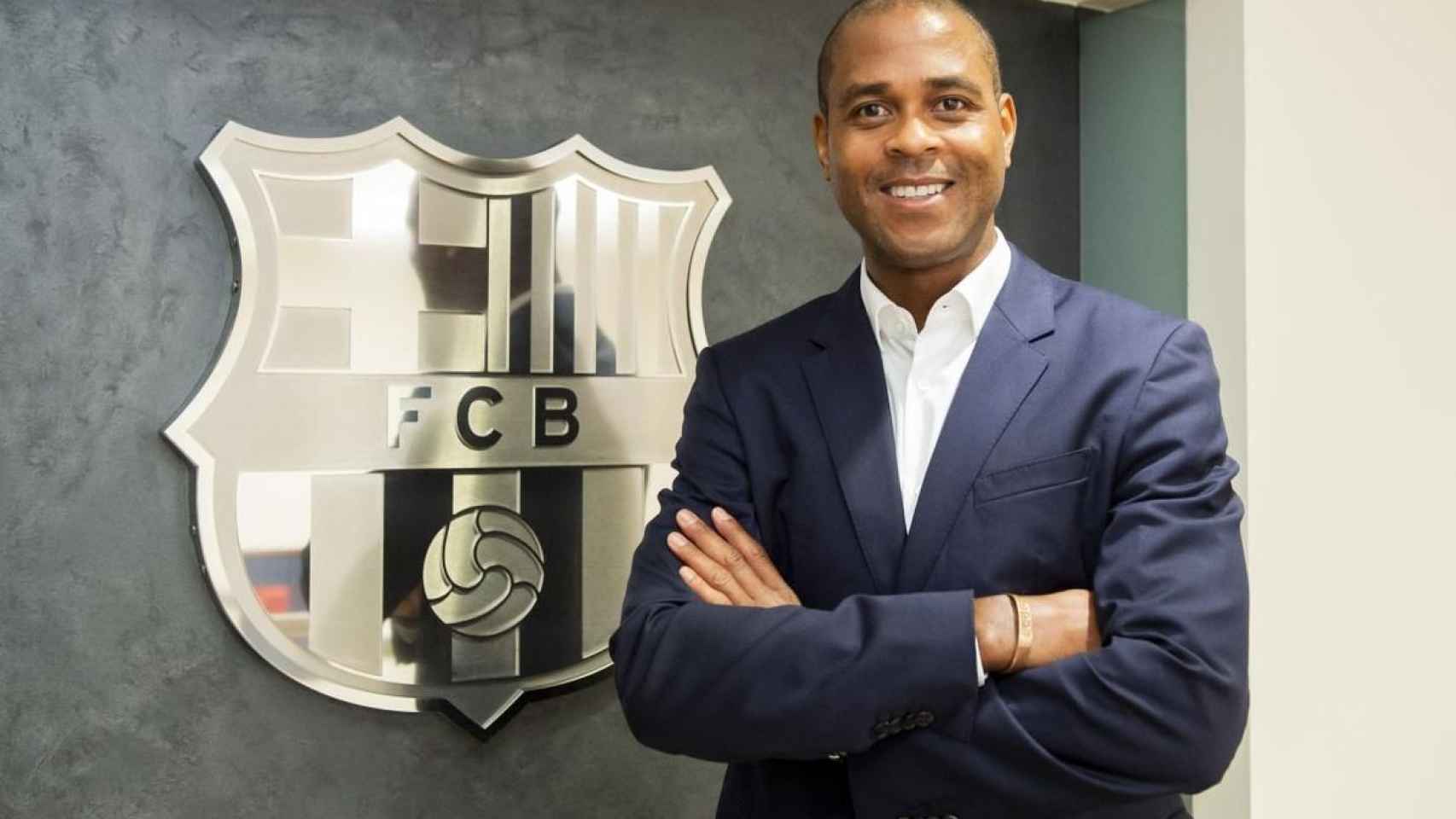 Kluivert en una imagen de archivo con el Barça / FC Barcelona