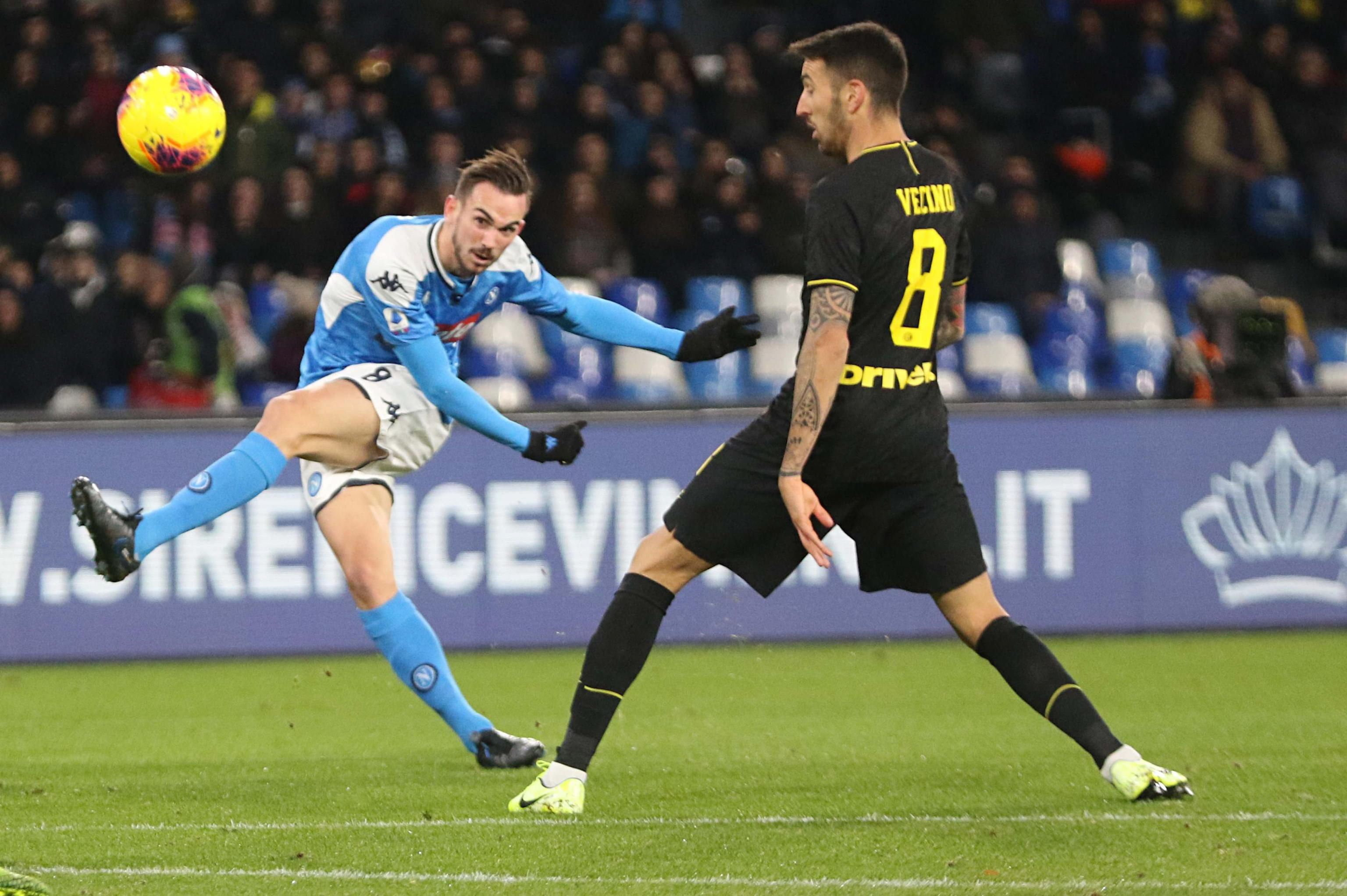 Fabián Ruiz en el partido del Nápoles contra el Inter de Milán / EFE