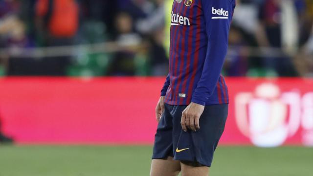 Gerard Piqué en la final de la Copa del Rey / EFE