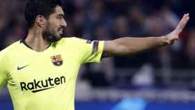 Una foto de Luis Suárez durante un partido con el Barça / FCB