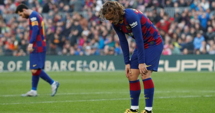 Griezmann, desolado en un partido con el Barça | EFE