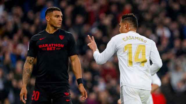 Casemiro celebrando el segundo gol contra el Sevilla / EFE