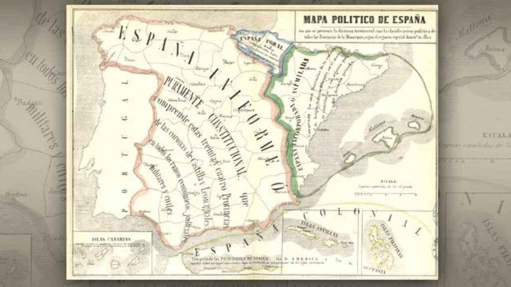 Mapa político de España en 1840 / CG