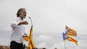 El presidente de Òmnium Cultural, Jordi Cuixart , dando un discurso ante la prisión de Lledoners / EUROPA PRESS