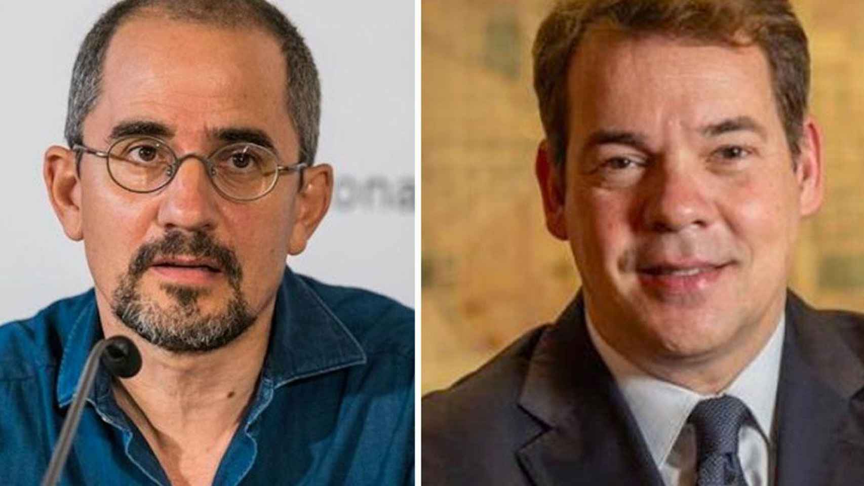 Manuel Valdés López (i) y Oriol Altisench (d), el antiguo y actual gerente de movilidad de Barcelona nombrado por Laia Bonet / SERVIMEDIA