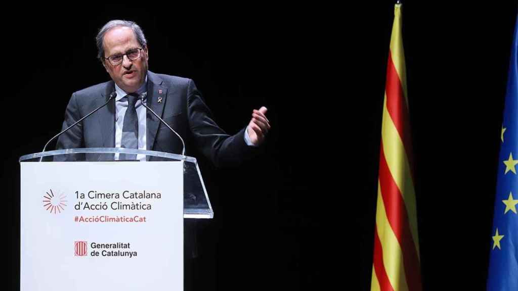 El presidente de la Generalitat, Quim Torra, en la clausura de la Primera Cumbre Catalana de Acción Climática / GENCAT