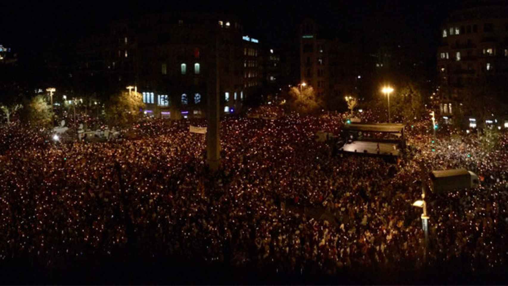 Imágenes de la manifestación en la Diagonal / TWITTER