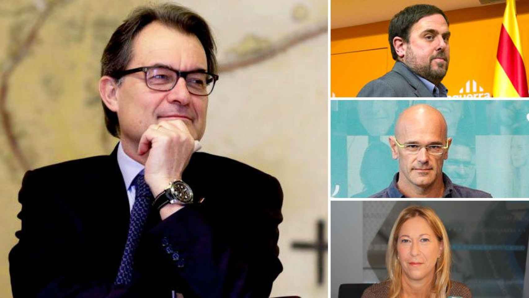 Artur Mas, Oriol Junqueras, Raül Romeva y Neus Munté.