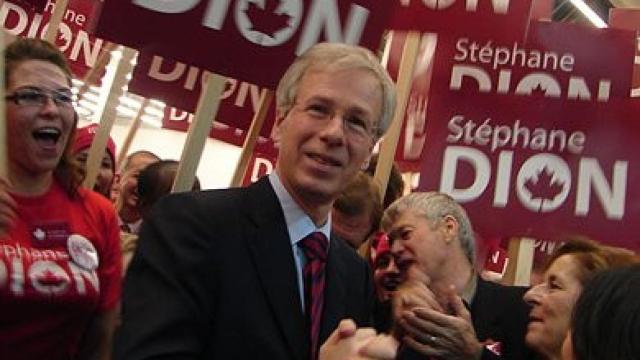 Stéphane Dion, cuando lideraba el Partido Liberal de Canadá