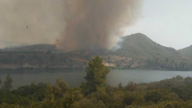 Incendio en La Pobla de Massaluca, en Tarragona / AGENTS RURALS @agentsruralscat (TWITTER)