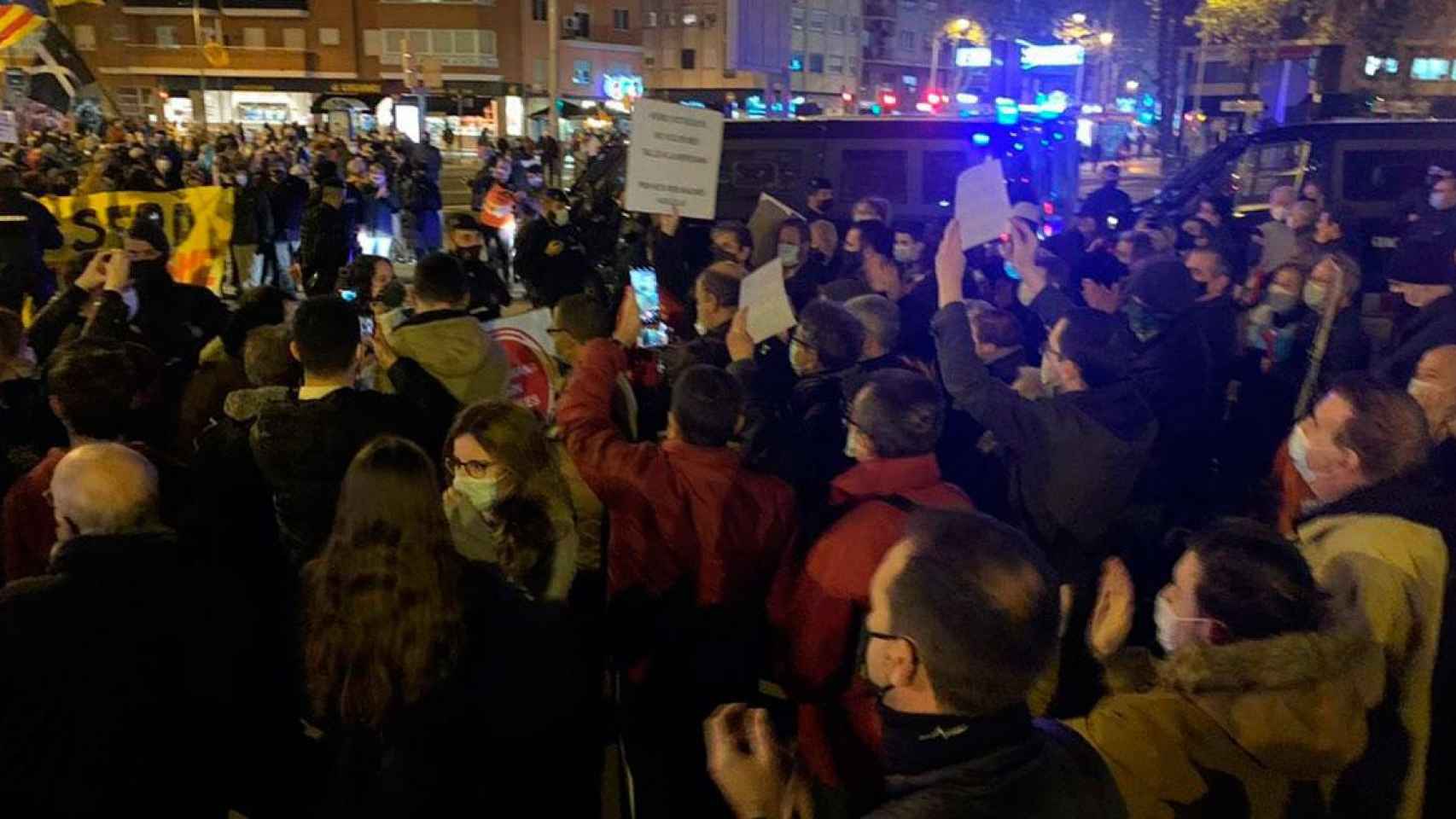 La manifestación de este lunes en contra de los cortes de la Meridiana / IMPULSO CIUDADANO