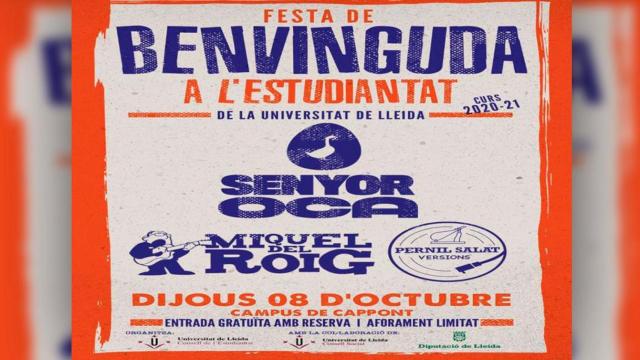 Imagen de la 'fiesta de bienvenida' a los estudiantes en la Universidad de Lleida / CG