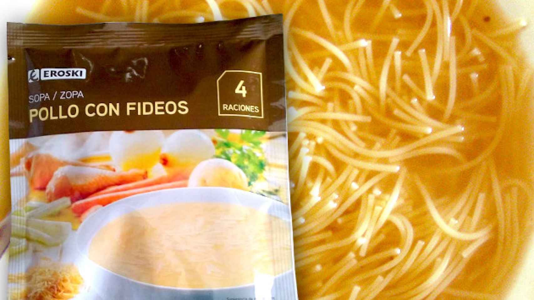 La sopa de pollo con fideos Eroski / CG