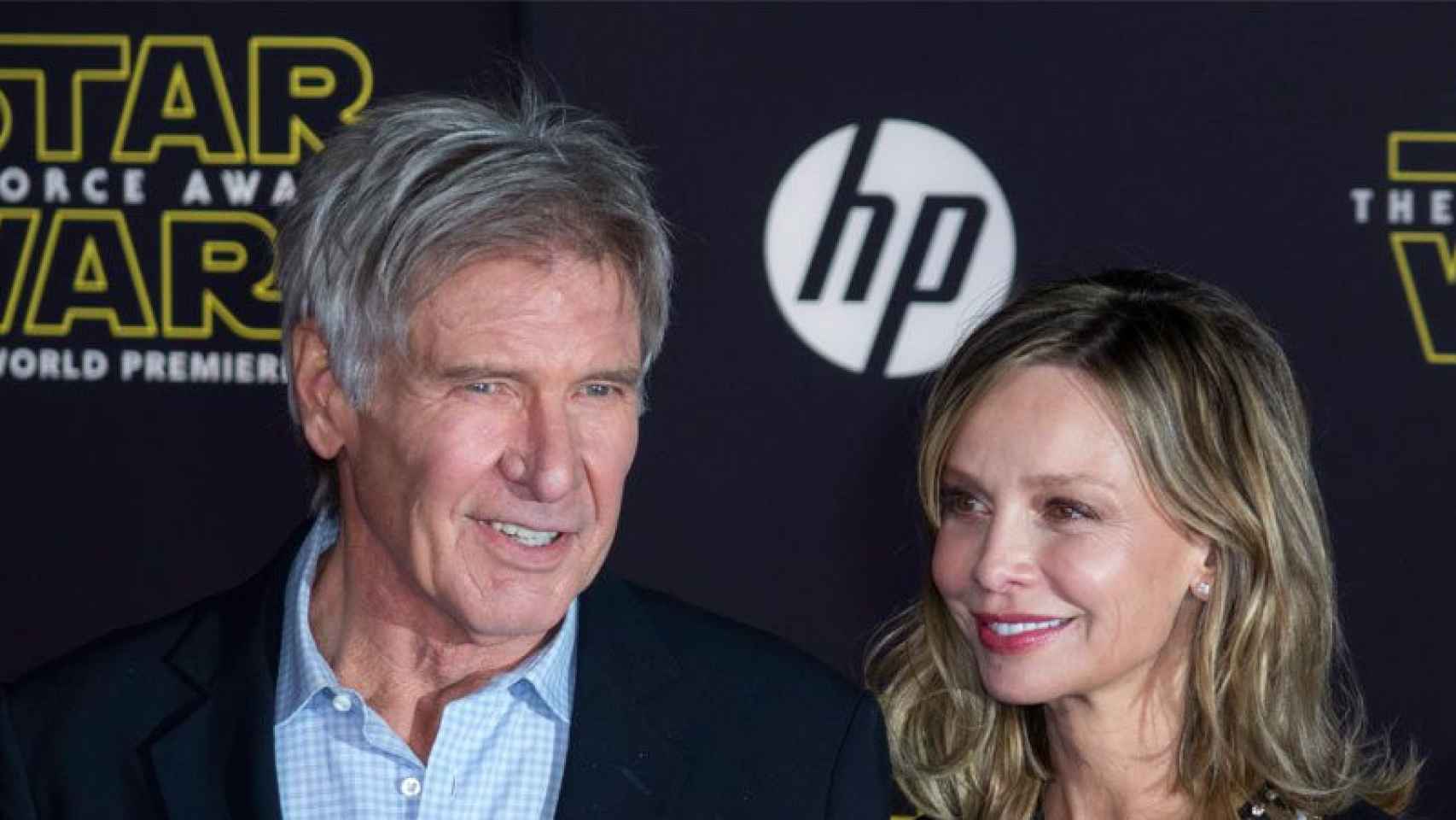 Harrison Ford con su esposa, Calista Flockhart, el lunes en el estreno.