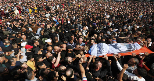 Funeral multitudinario para despedir a los palestinos asesinados en Cisjordania / SHADI JARAR’AH – EUROPA PRESS