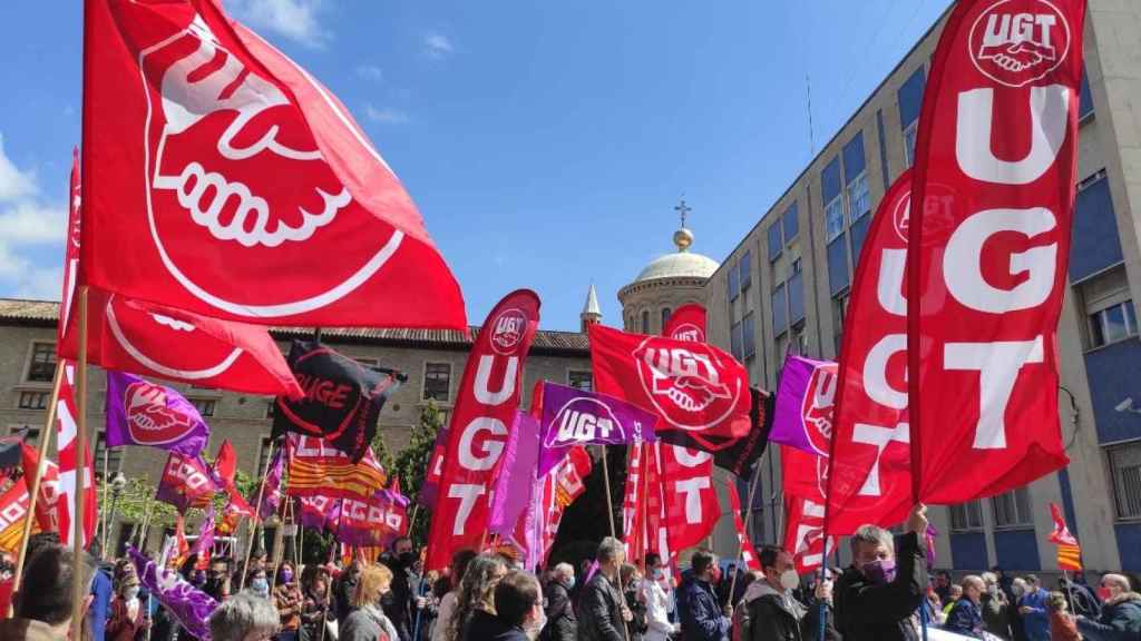 Manifestación de UGT y CCOO / EP