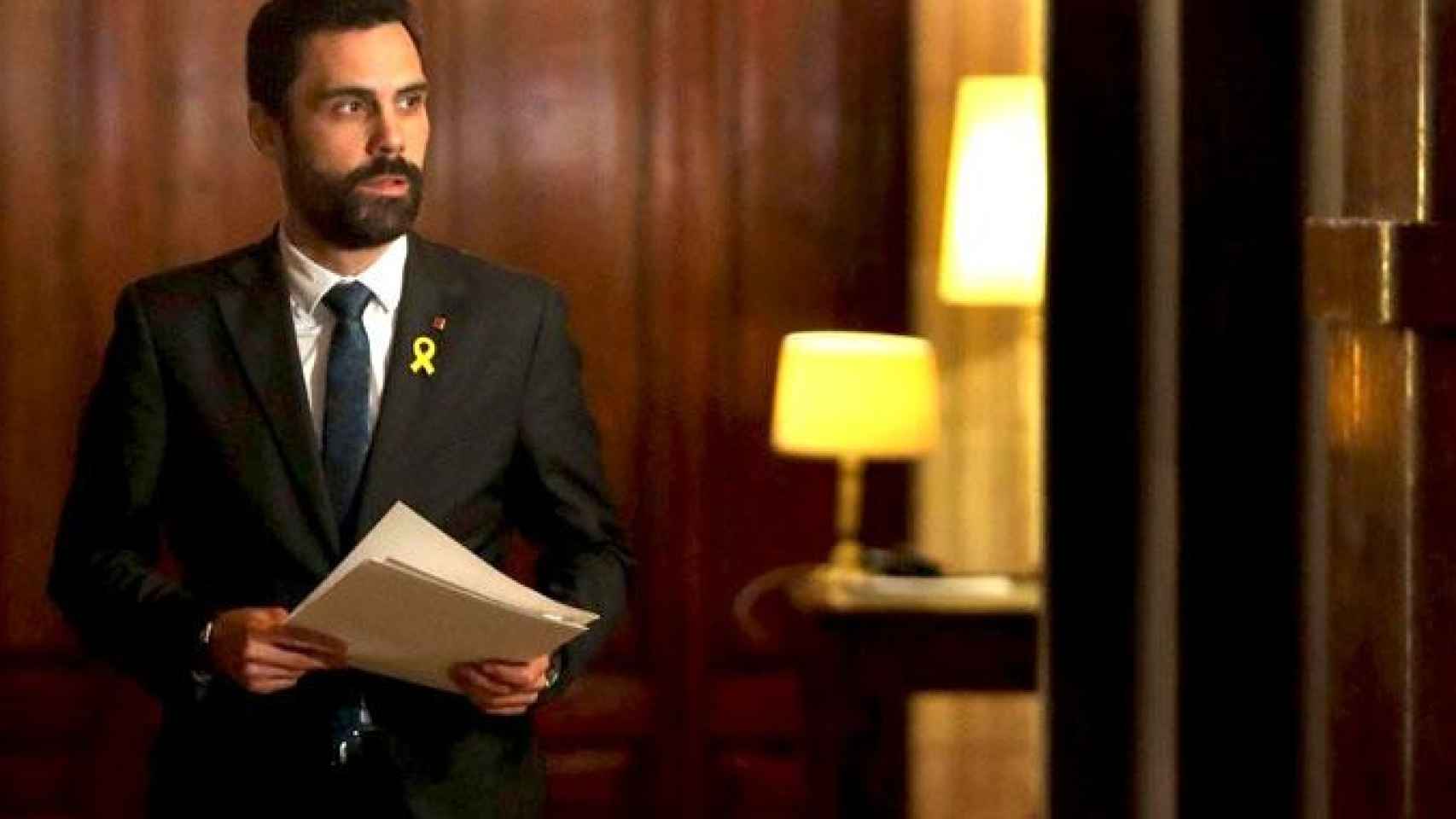 El presidente del Parlament, Roger Torrent, que se verá este viernes con el líder de Foment del Treball, Josep Sánchez Llibre / EFE