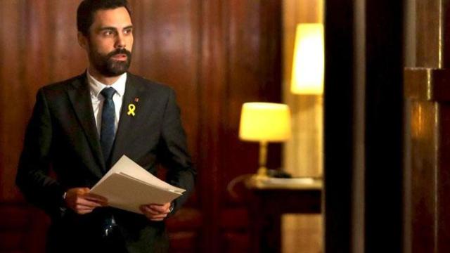 El presidente del Parlament, Roger Torrent, que se verá este viernes con el líder de Foment del Treball, Josep Sánchez Llibre / EFE