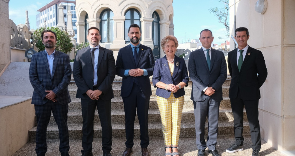 El consejero Roger Torrent en la presentación de la planta de hidrógeno renovable de Repsol y Enagás / EP