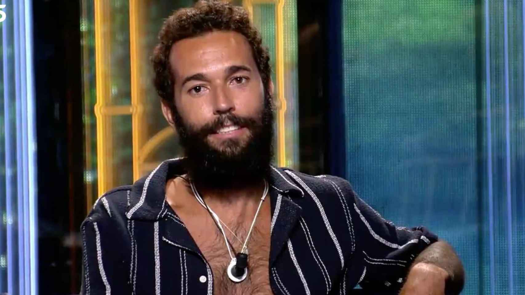 Omar Sánchez en el plató de 'Supervivientes' / MEDIASET