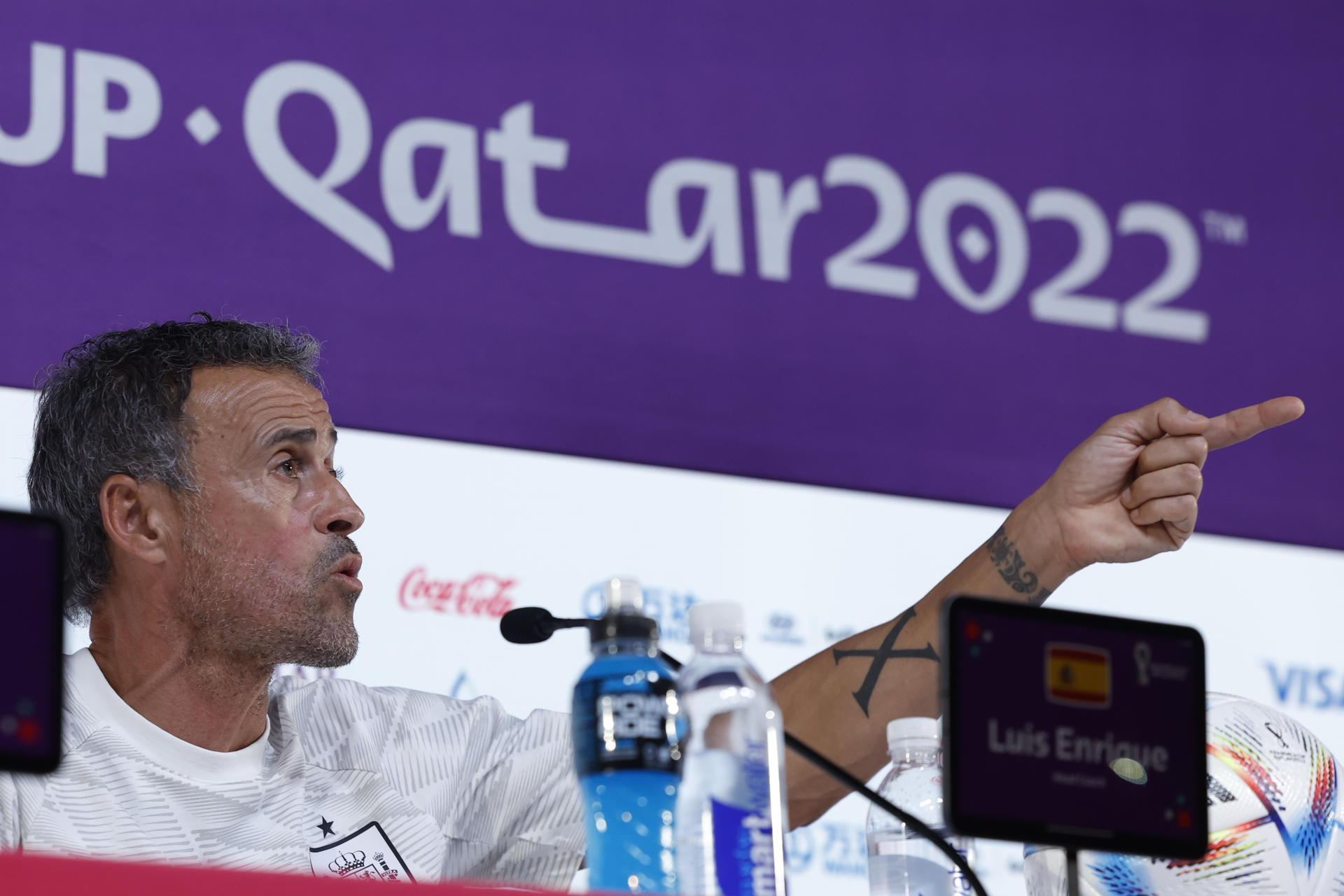 Luis Enrique, en rueda de prensa antes del partido de octavos ante Marruecos / EFE