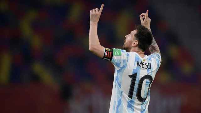 Messi celebrando su gol contra Chile / EFE