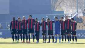 Una foto de los jugadores del Reus CF antes de un partido