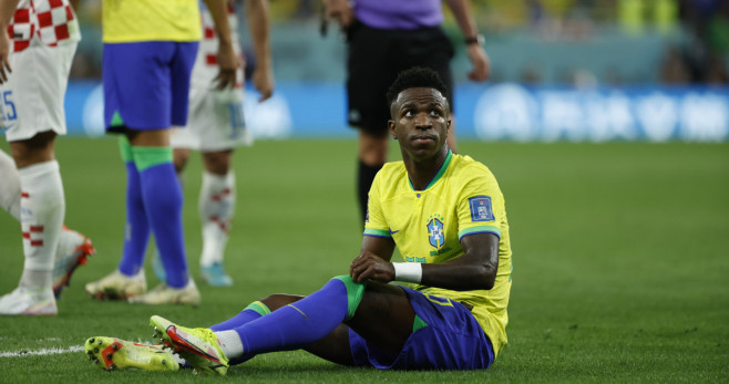 Vinicius Jr, tras recibir una entrada contra la selección de Croacia / EFE