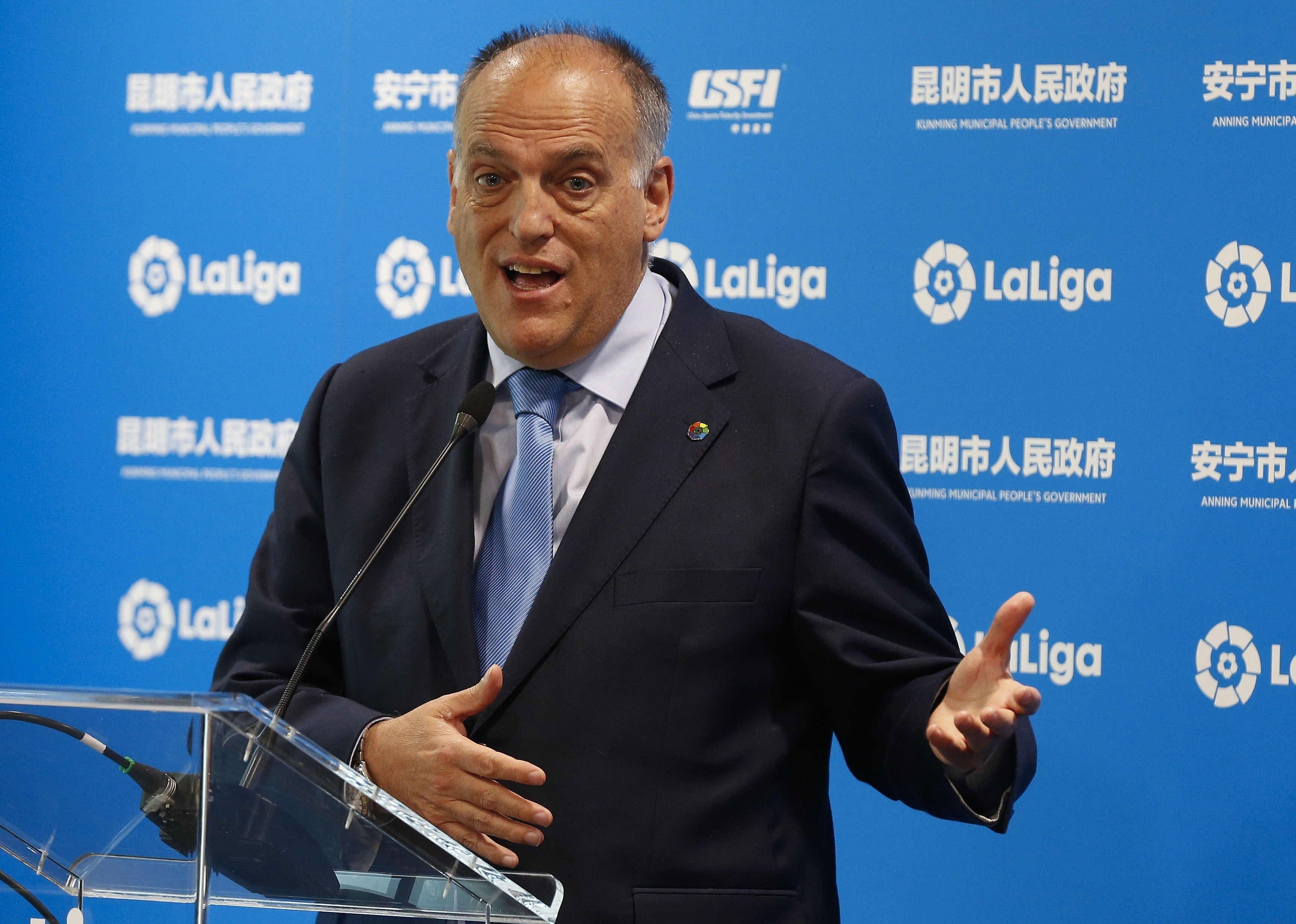 Javier Tebas en un acto / EFE