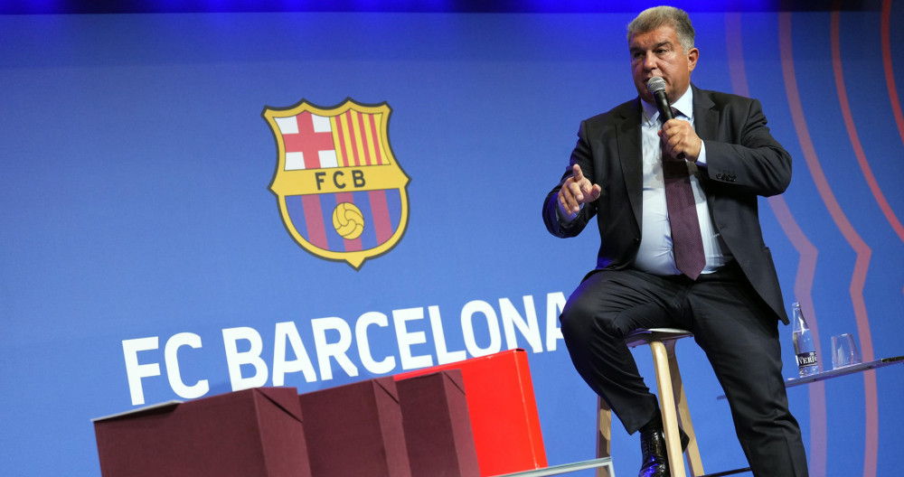 El presidente del Barça, Joan Laporta, da explicaciones sobre el caso Negreira / EFE