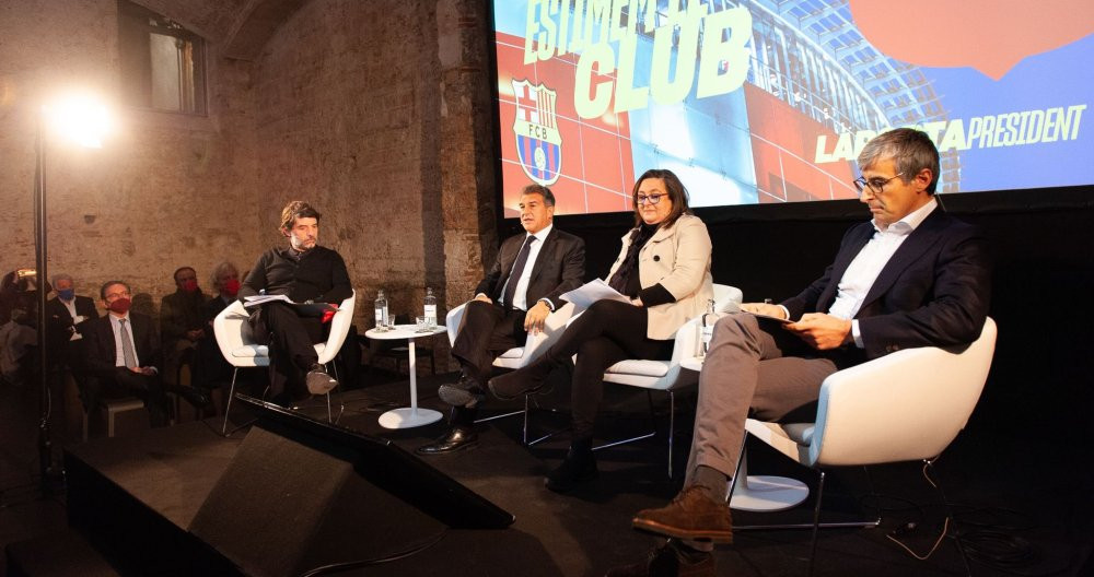 Guiu en una acto de la candidatura de Joan Laporta / 'Estimem el Barça'