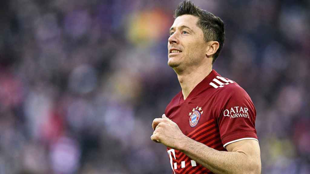 Robert Lewandowski, celebrando un gol con la camiseta del Bayern de Múnich / EFE