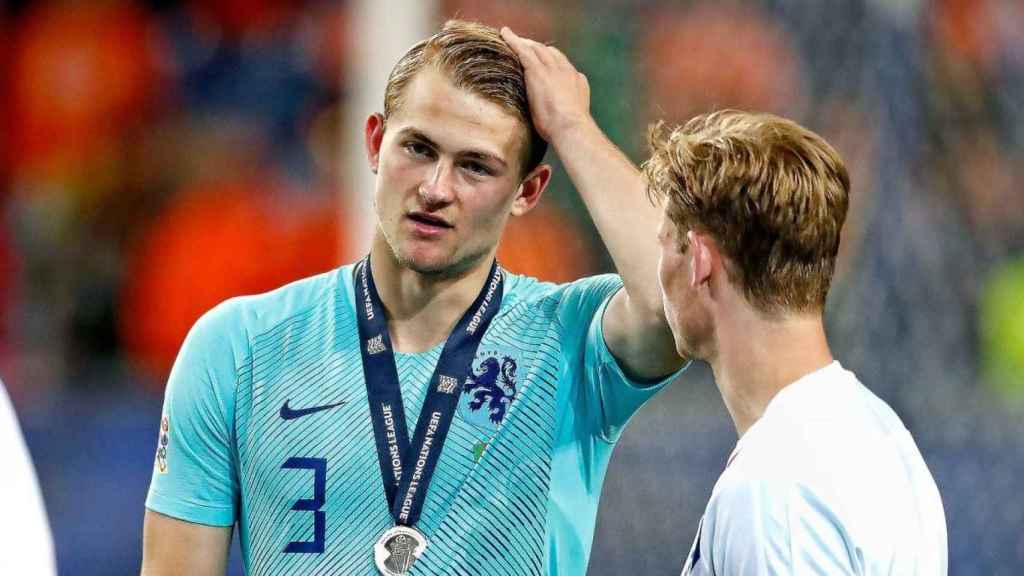 De Ligt y De Jong tras la final de la UEFA Nations League / EFE