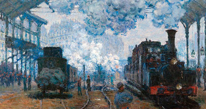 'La estación Saint-Lazare', llegada de un tren, de Monet / WIKIPEDIA