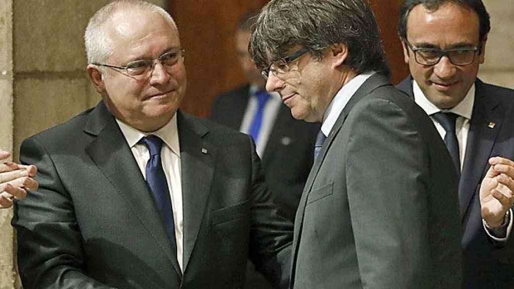 Lluís Puig, junto a Carles Puigdemont en una imagen de archivo