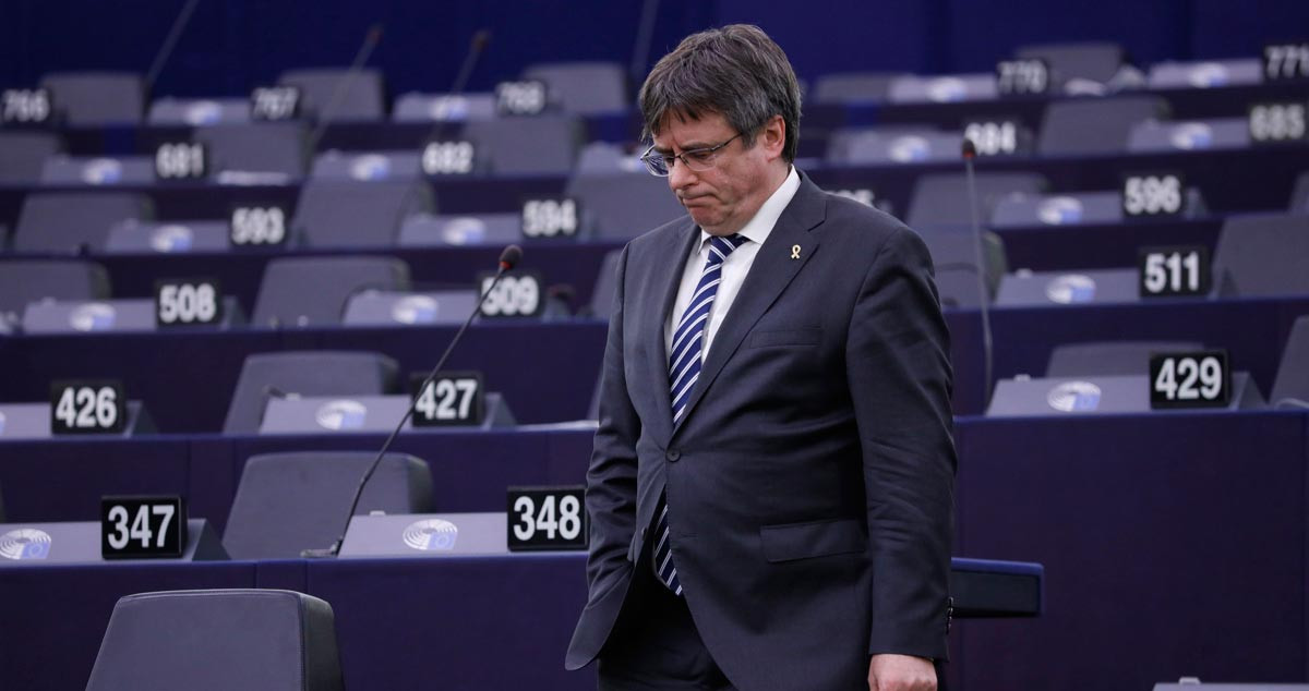 El expresidente de la Generalitat, Carles Puigdemont, en el Parlamento Europeo / EFE