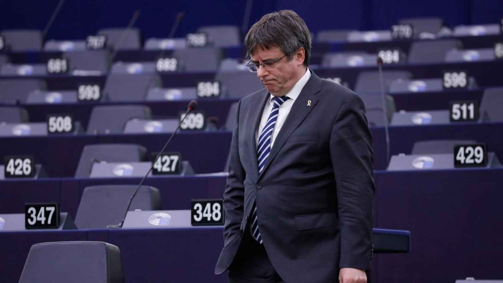 El expresidente de la Generalitat, Carles Puigdemont, en el Parlamento Europeo / EFE