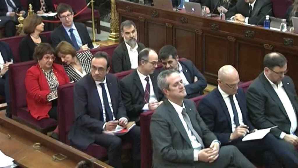 Los líderes políticos del 1-O durante el juicio en el Tribunal Supremo