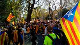 El independentismo en una imagen de la marcha en Madrid