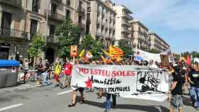 Manifestantes de Arran durante la Diada / TWITTER